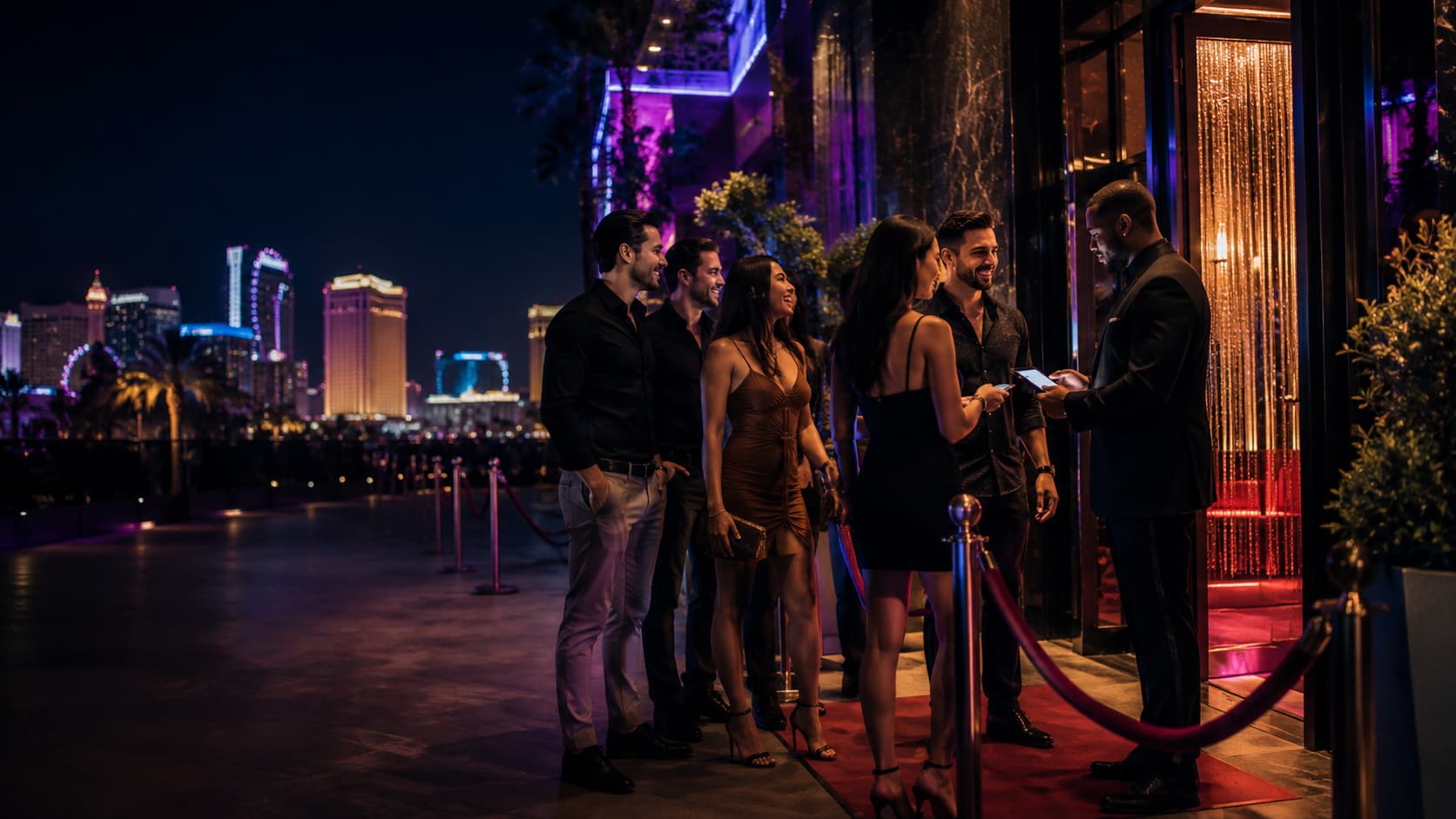 Guest lists vs VIP entry in Las Vegas nightclub entrance