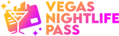 Vegas Nightlife Pass logo featuring a VIP pass and cocktail glass icon